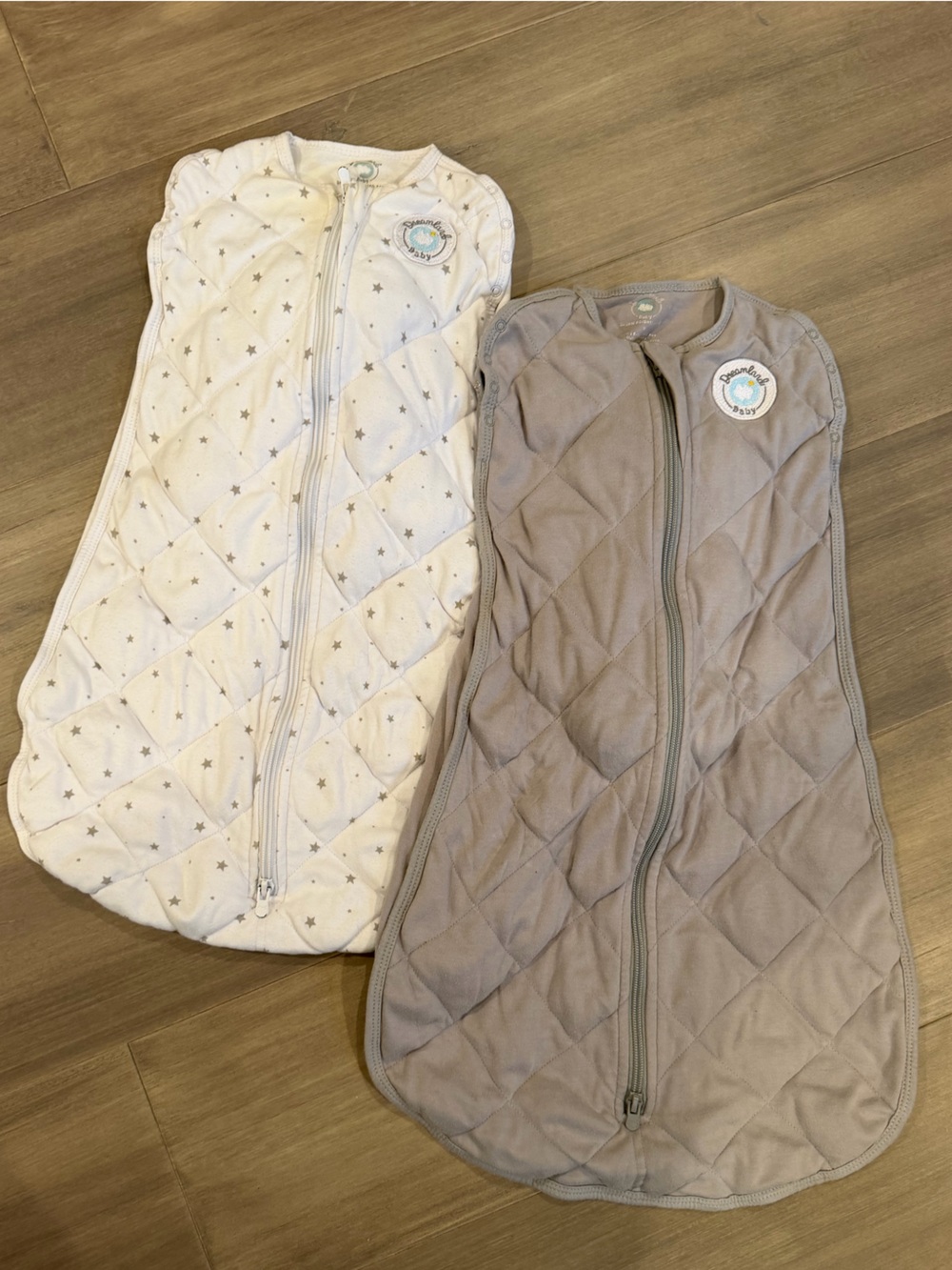 Dreamland Baby - Dream Weighted Sleep Swaddles Moon Grey and Star Grey - 2 Pack